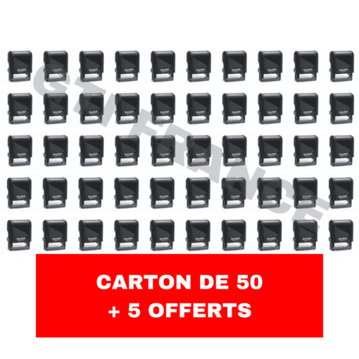 Carton de 50 tampons + 5 offerts Trodat 4911 - 38x14 - 3 lignes