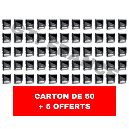 Carton de 50 tampons + 5 offerts Trodat 4913 - 58x22 - 5 lignes