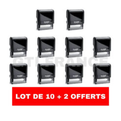 Lot de 10 tampons + 2 offerts Trodat 4912 - 47x18 - 4 lignes