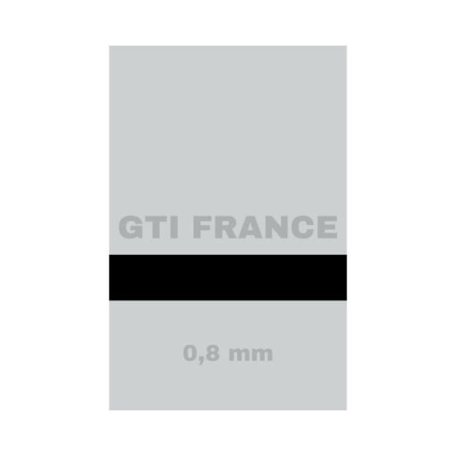 Plaque de gravure PVC 0,8 mm - Fond argent mat écriture noire