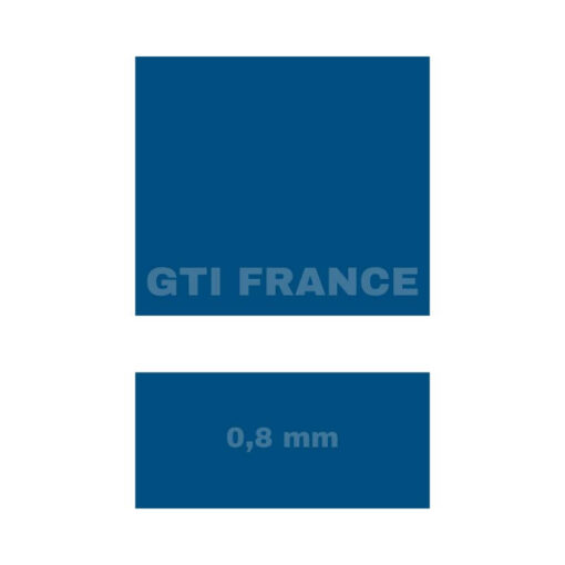 Plaque de gravure PVC 0,8 mm - Fond bleu écriture blanche