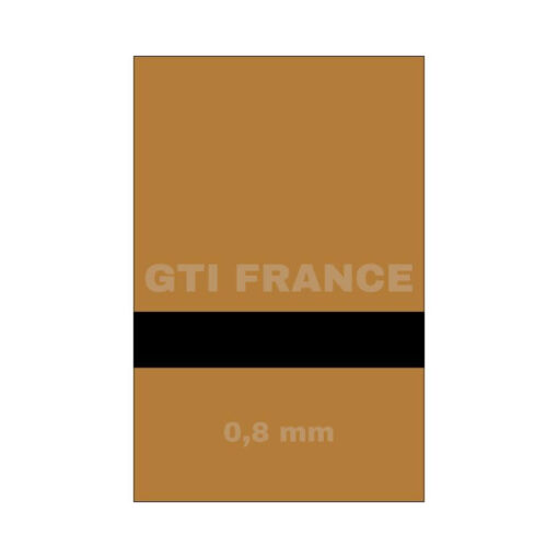 Plaque de gravure PVC 0,8 mm - Fond or mat écriture noire