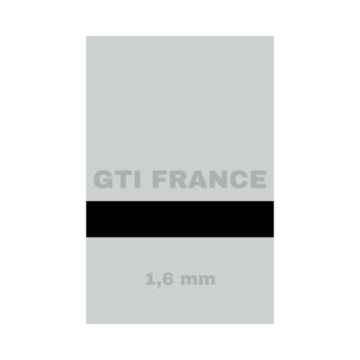 Plaque de gravure PVC 1,6 mm - Fond argent mat écriture noire
