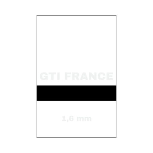 Plaque de gravure PVC 1,6 mm - Fond blanc écriture noire