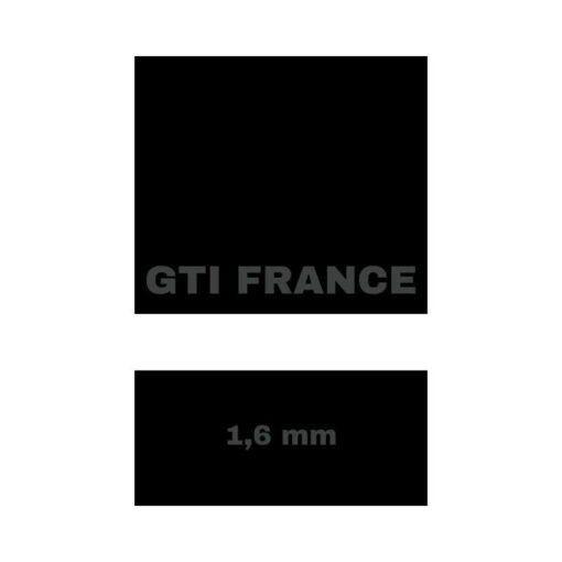 Plaque de gravure PVC 1,6 mm - Fond noir écriture blanche