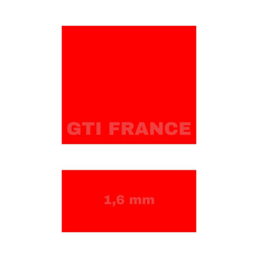 Plaque de gravure PVC 1,6 mm - Fond rouge écriture blanche