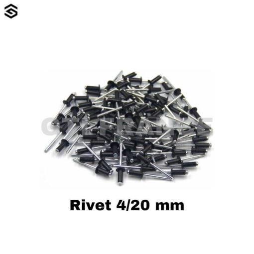 Rivet noir, jaune, bleu 4/16 mm x500