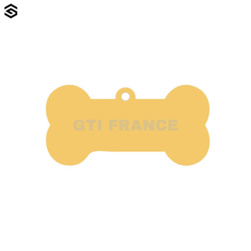 Médaille de chien os dorée 19 x 32 - Lot de 10