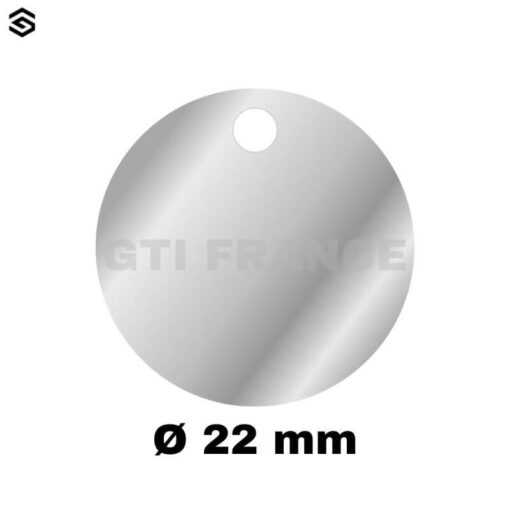 Médaille ronde en nickel Ø 22 mm - Lot de 10