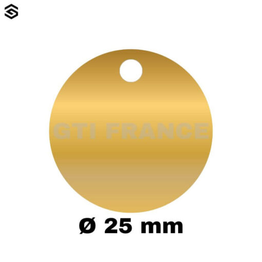 Médaille ronde dorée Ø 25 mm - Lot de 10