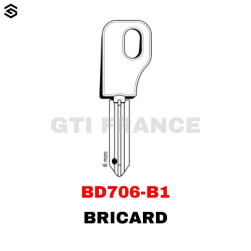 EBAUCHE CLE BD706-B1 BRICARD