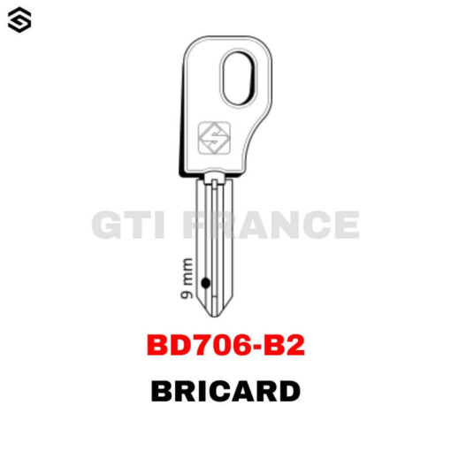 EBAUCHE CLE BD706-B2 BRICARD
