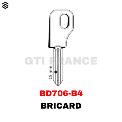 EBAUCHE CLE BD706-B4 BRICARD